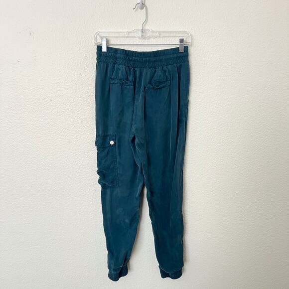 [Sweaty Betty] Teal Stargazer Blue Cargo Jogger Pants Cupro Comfortable Size XS - Picture 4 of 13
